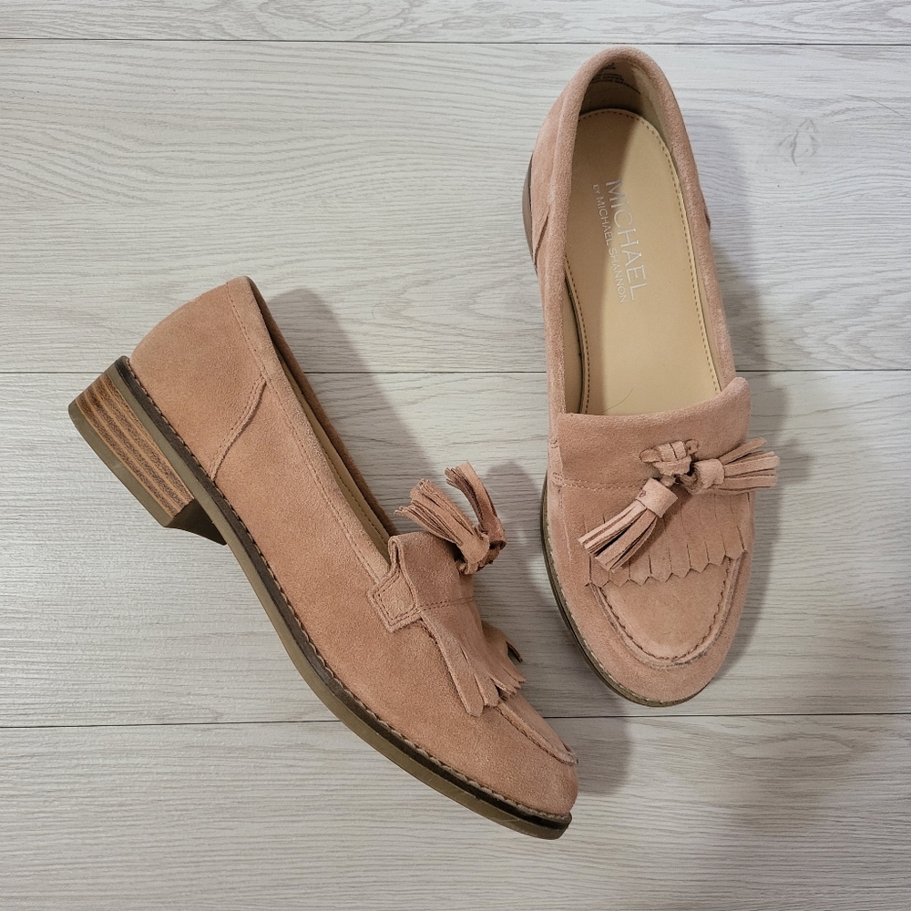 Michael Shannon Dusty Pink Suede Loafers